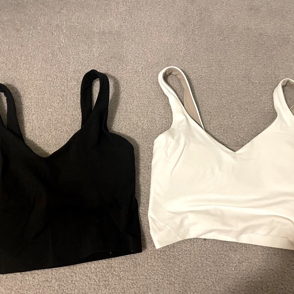 Black and white lululemon align tank